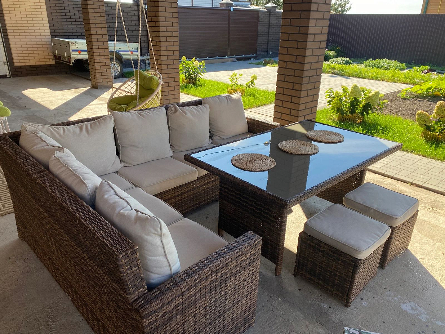 Royal Family ZORRO PLUS DOUBLE комплект плетеной мебели из искусственного ротанга: пространство для компании